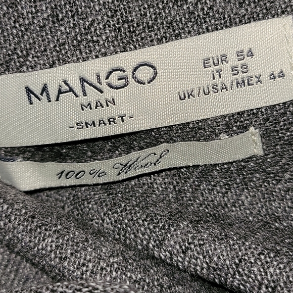 Mango Man Smart 100% Wool Button Up Sport Coat Double Vented W/Notch US 44  NWT - Picture 10 of 10